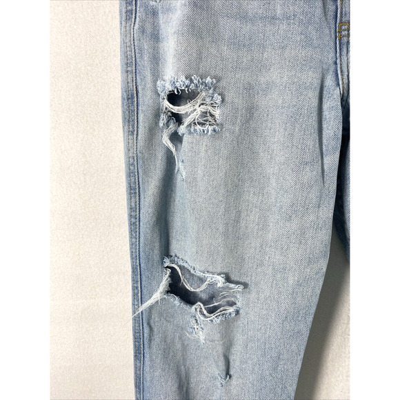Abercrombie & Fitch Jeans Womens Size 00 Girlfriend Hi Rise Destroyed Light Wash - Picture 12 of 12